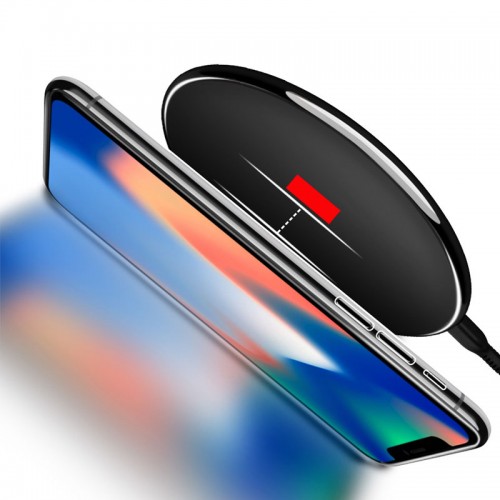 HOCO CW6 Slim Qi Wireless Charger For iPhone X , iPhone 8 , Note 8 , S8 , S8 Plus , Note 5 - Black HOCO CW6 Slim Qi Wireless Charger For iPhone X , iPhone 8 , Note 8 , S8 , S8 Plus , Note 5 - Black