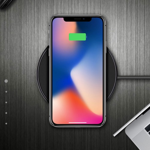 HOCO CW6 Slim Qi Wireless Charger For iPhone X , iPhone 8 , Note 8 , S8 , S8 Plus , Note 5 - Black HOCO CW6 Slim Qi Wireless Charger For iPhone X , iPhone 8 , Note 8 , S8 , S8 Plus , Note 5 - Black