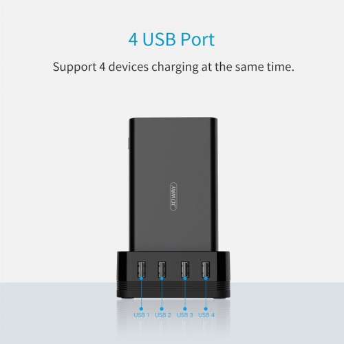 Joway Charging Station With 4 USB Ports and 2 Power Banks 10000mAh Joway Charging Station With 4 USB Ports and 2 Power Banks 10000mAh