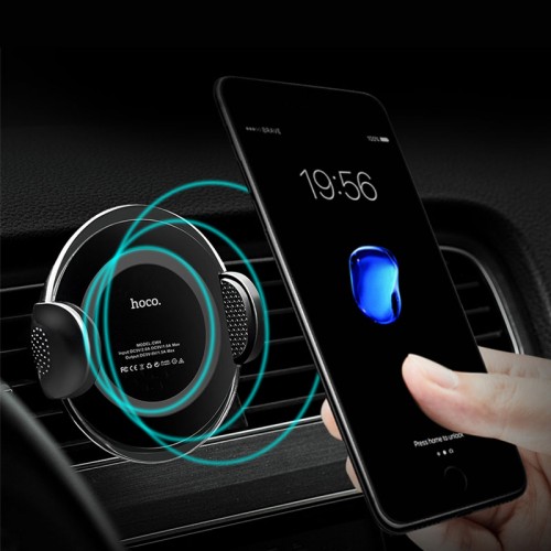 HOCO CW4 Car Qi Wireless Charger for iPhone 8 / 8 Plus / X , Note 8 , S8 , Note 5 