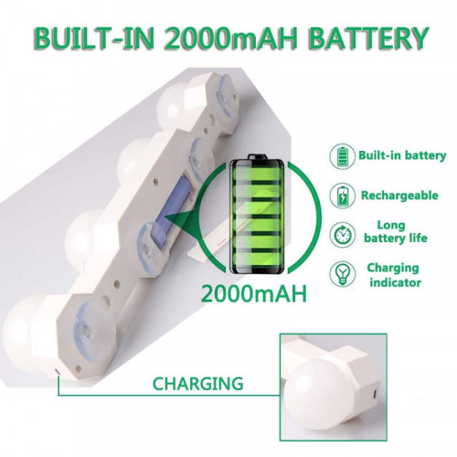 Professional Portable Makeup Light with 4 LED Bulbs for Bathroom Dressing Room Vanity Table