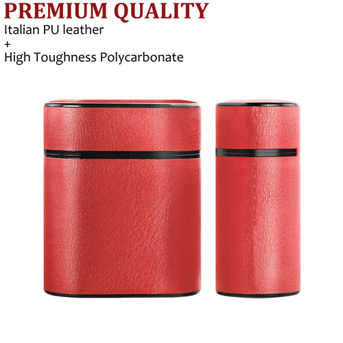 SPecial Design Slim Leather Apple Airpods Case with Strap - Red