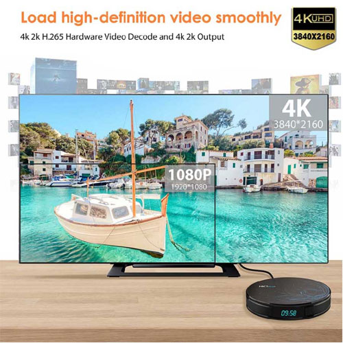 HK1 4K Plus Android 9.1 RK3328 Quad Core 64bit 4GB RAM 64GB ROM Smart TV Box
