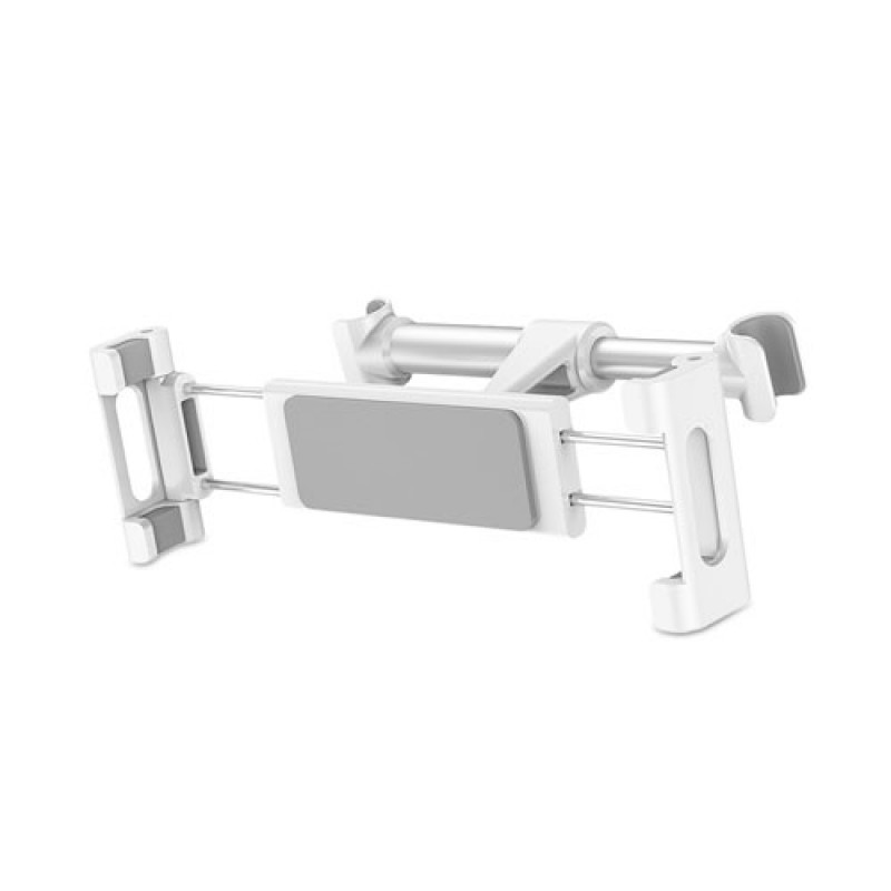 Baseus Adjustable Headrest Mount Backseat Car Mobile Holder 360 Rotation for (4.7" to 12.9") Mobile & Tablets - White