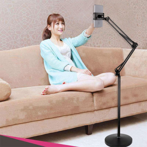 Long Arm Floor Stand For All Smart Phones and iPads UpTo 11 inch