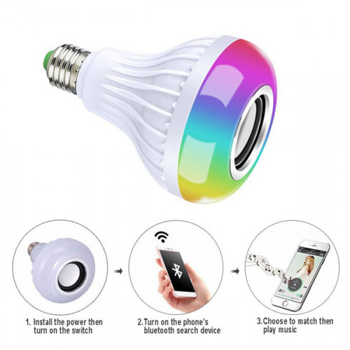 Smart LED Lamp Bluetooth Speaker Bulb with Remote