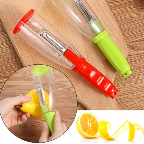 Vegetable Peeler with Container,Storage Peeler with Trash Can