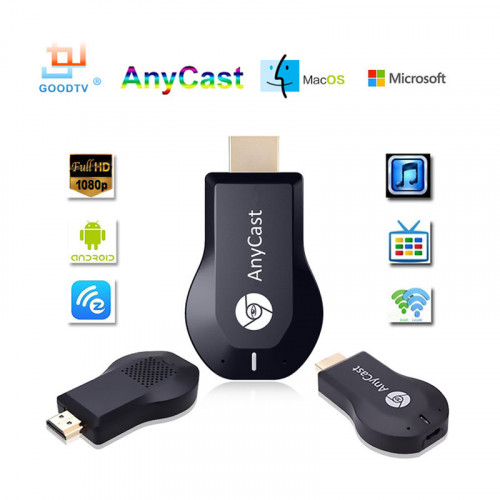 MINI LED High Resolution Projector ( Works with Power Bank ) + Any Cast WiFi Dongle