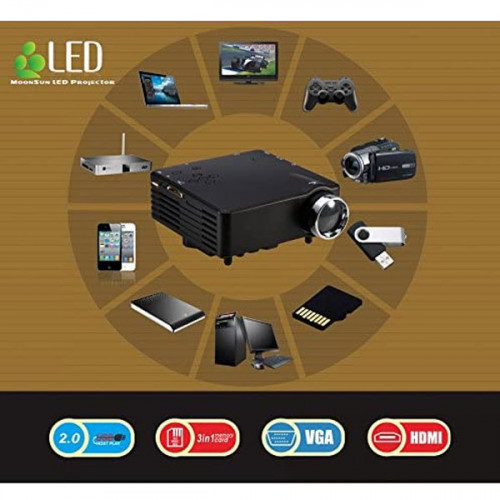MOONSUN Portable HDMI Mini Projector MOONSUN Portable HDMI Mini Projector