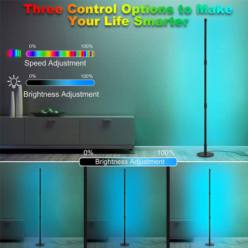  LED Corner Floor RGB Floor Lamp with Remote COntrol