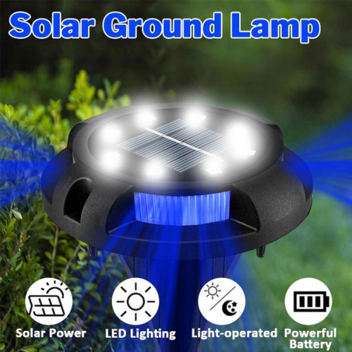 Waterproof Solar Powered Garden LED Disk Lights ( Pack Of 4 )