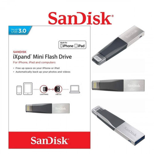 SanDisk iXpand Mini 64GB USB 3.0 Flash Drive for iPhone,iPad and PC