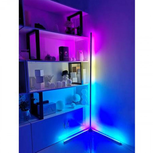 Modern RGB LED Floor Corner Lamp with Application , Alexa Control and Remote - White