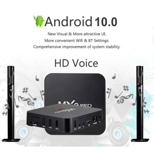 MXQ Pro 4K Android TV Box 4GB RAM and 64 GB HDD , Android 10.0