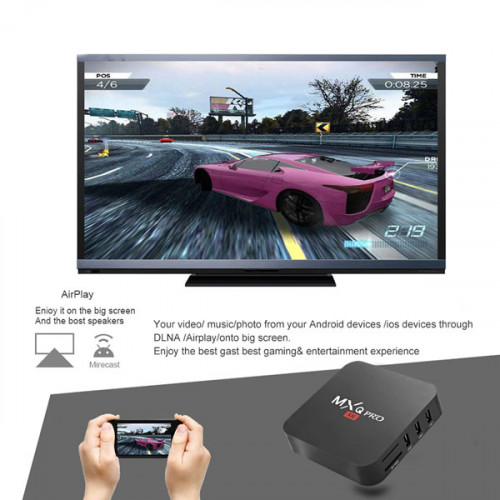 MXQ Pro 4K Android TV Box 4GB RAM and 64 GB HDD , Android 10.0