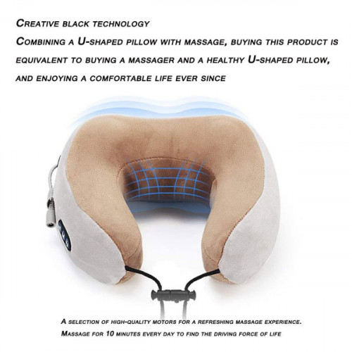  Multifunctional Rechargeable U-Shaped Massage Pillow
