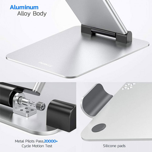 Aluminum Foldable Portable Adjustable Laptop Stand Height from 2.1" to 13.8" , Compatible with MacBook, All Laptops Tablets 11-17" 