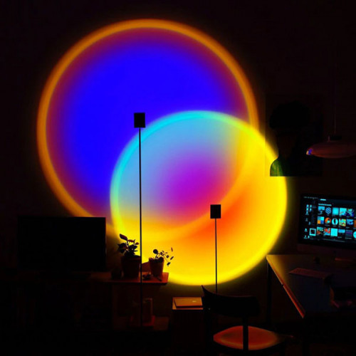 Rainbow Art Sunset Projection Floor Lamp For Decoration
