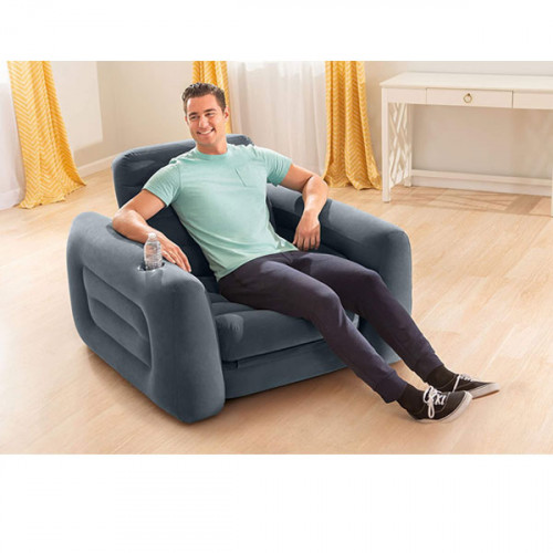 Intex Pull-Out Chair Inflatable Bed, 46" X 88" X 26"