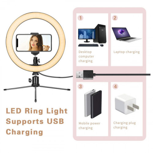 Portable Ring Light with Mini Tripod ( 10 inch ) 