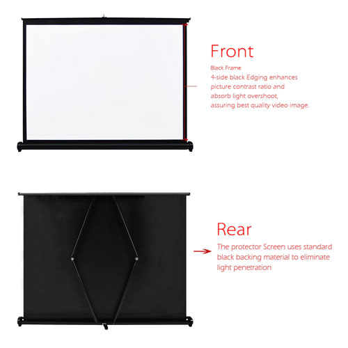 Mini Portable Foldable Projector Screen 40 inch