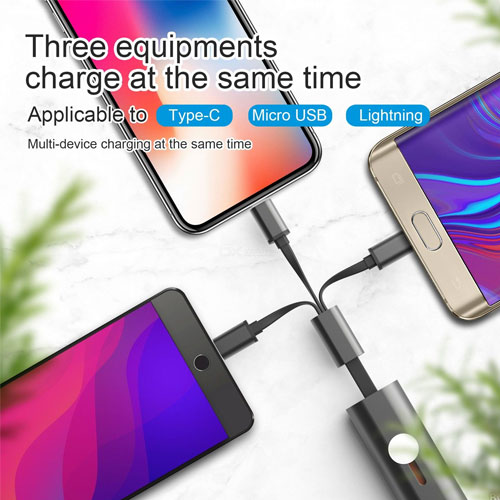 IMU 3 in 1 Mini Cable For IOS , Type-C and Micro USB Devices