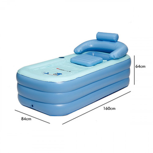      Portable Folding Inflatable Bath Tub 160x84x64cm