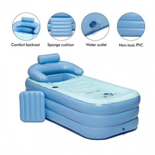      Portable Folding Inflatable Bath Tub 160x84x64cm