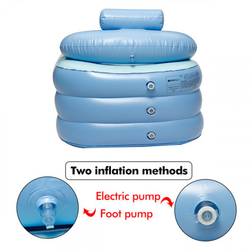      Portable Folding Inflatable Bath Tub 160x84x64cm