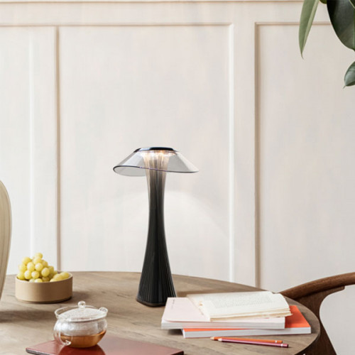 Creative slim style LED Rechargeable Desk Lamp - Black