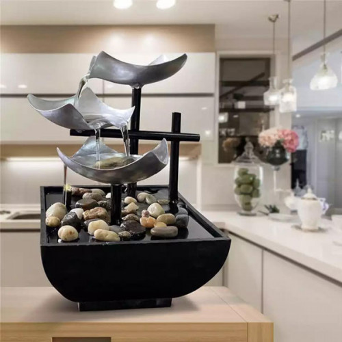 Desktop Mini Fountain 3 Layer For Indoor Home Office Decoration