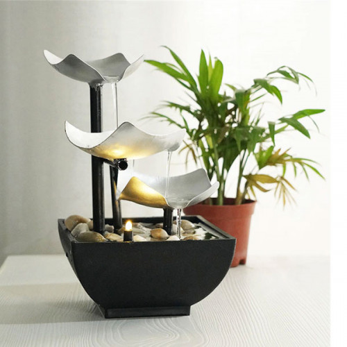 Desktop Mini Fountain 3 Layer For Indoor Home Office Decoration