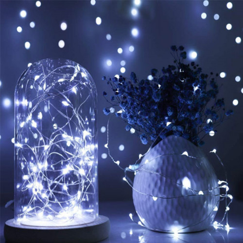 Solar String Fairy Garden Lights 100 LED (Cool White) 33 ft