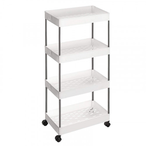 4-Tier Storage Trolley, Rolling Cart wit...