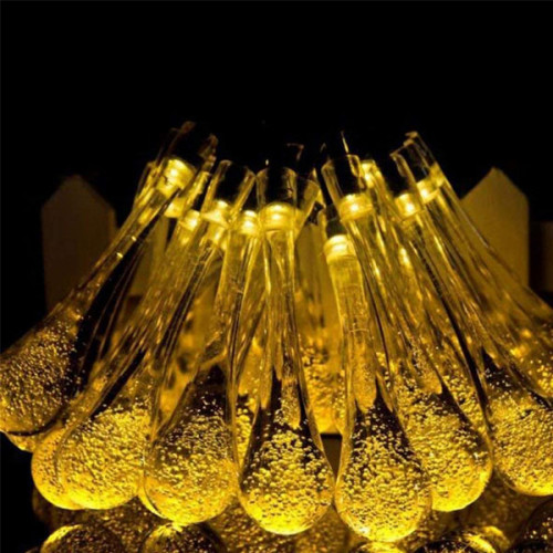  Solar String Lights Waterdrop Fairy Lights 20 LED