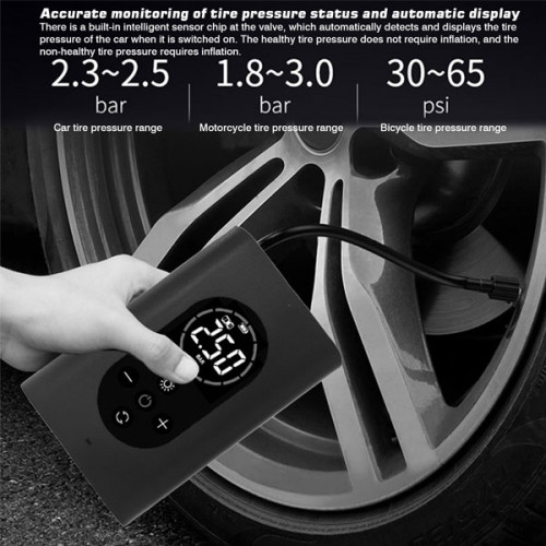     Rechargeable Smart Wireless Portable Car Air Pump