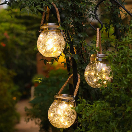   Solar Ball Glass Jar Light Outdoor Garden Decoration