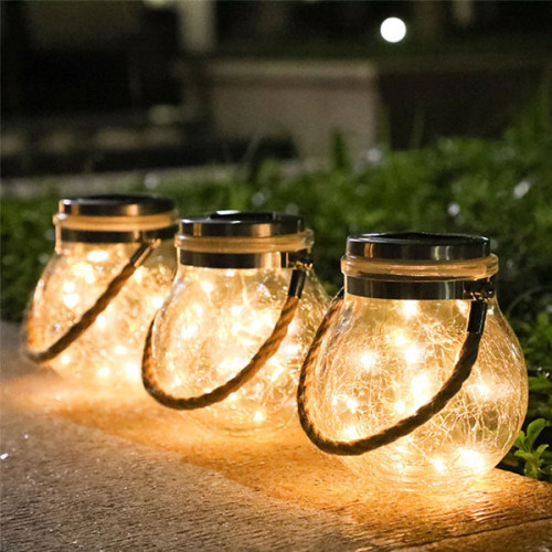   Solar Ball Glass Jar Light Outdoor Garden Decoration
