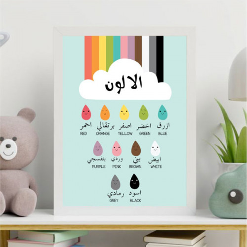 English Arabic Colour Names Nursery Fram...