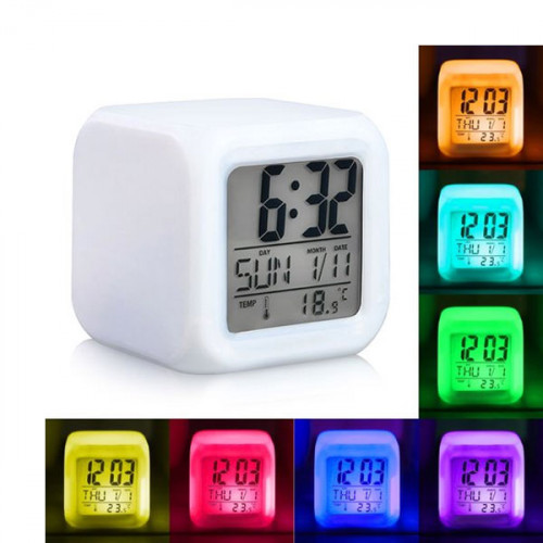7 Color Led Digital Alarm Clock