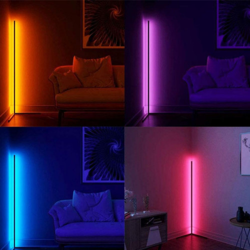 RGB Floor Light, LED Dimmable Corner Floor Lamp with Mobile Application and Remote Control