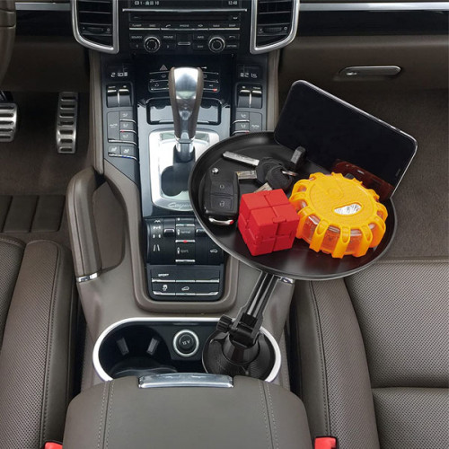 Multifunctional 360° Swivel Adjustable Car Cup Holder Tray 