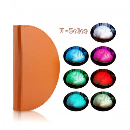 7 Colors Rechargeable Folding Book Lamp