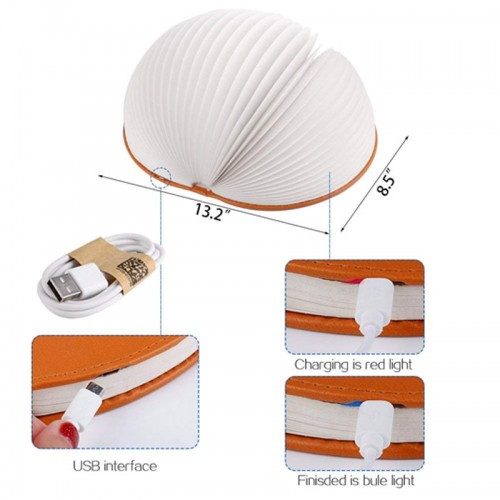 7 Colors Rechargeable Folding Book Lamp