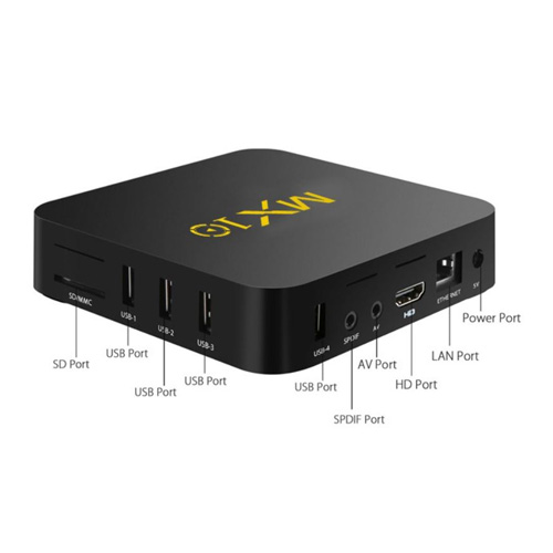 MX10 RK3328  Quad-core ARM Cortex-A53 CPU Android 7.1 Smart TV Box  4 GB RAM and 32 GB HDD