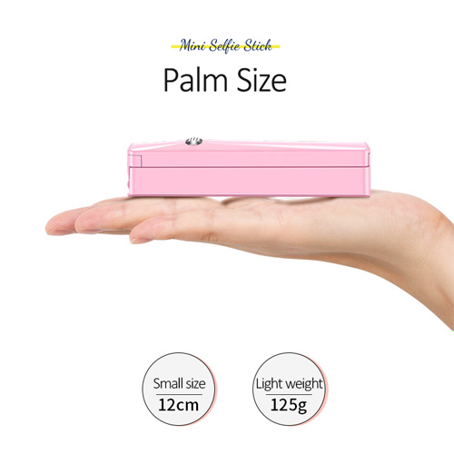 USAMS M2 Mini Selfie Stick with Build-in 3 Modes LED Selfie Light - Black