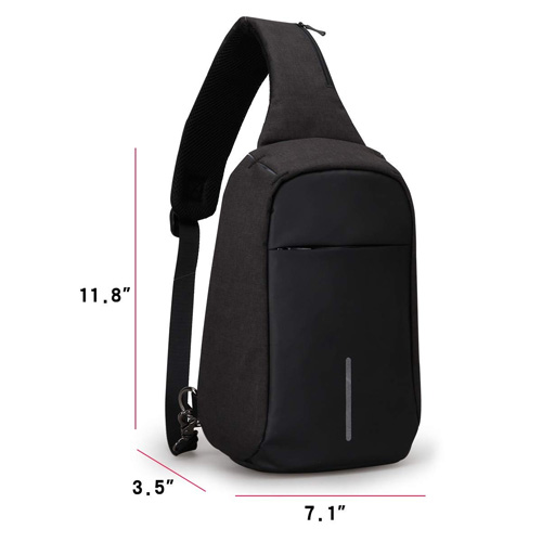 Shoulder Sling Side Bag For for Travel and Camping - Gray