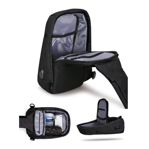 Shoulder Sling Side Bag For for Travel and Camping - Gray