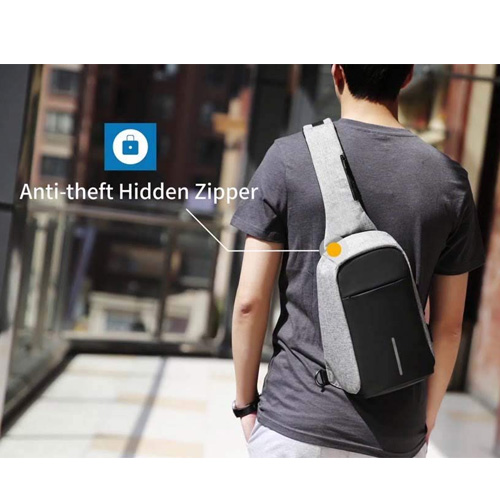 Shoulder Sling Side Bag For for Travel and Camping - Gray