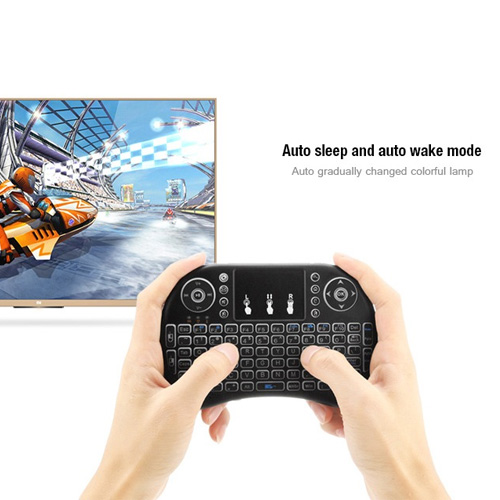 Wireless Mini Gaming Keyboard with Fly Air Mouse for Android TV Box Laptop Tablet PC Mobiles English